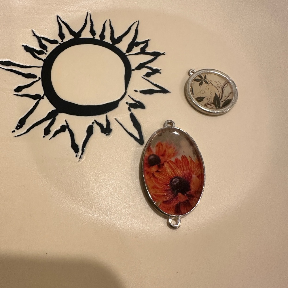 Floral and Nature-Themed Pendant Set